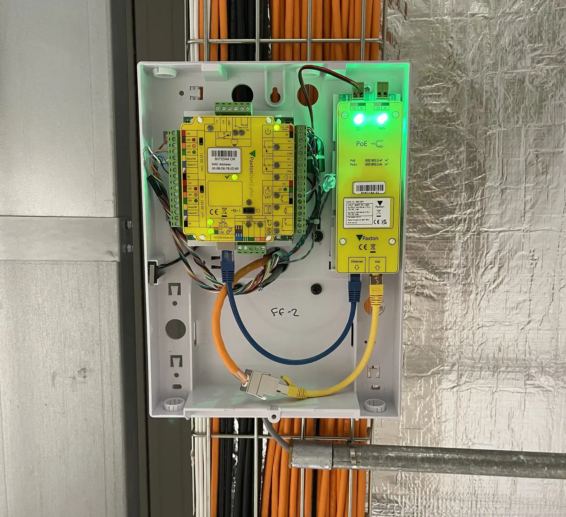 Networked access control door controller installation
