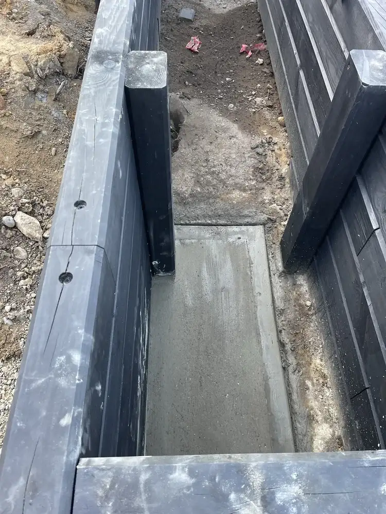 New footings for gate posts