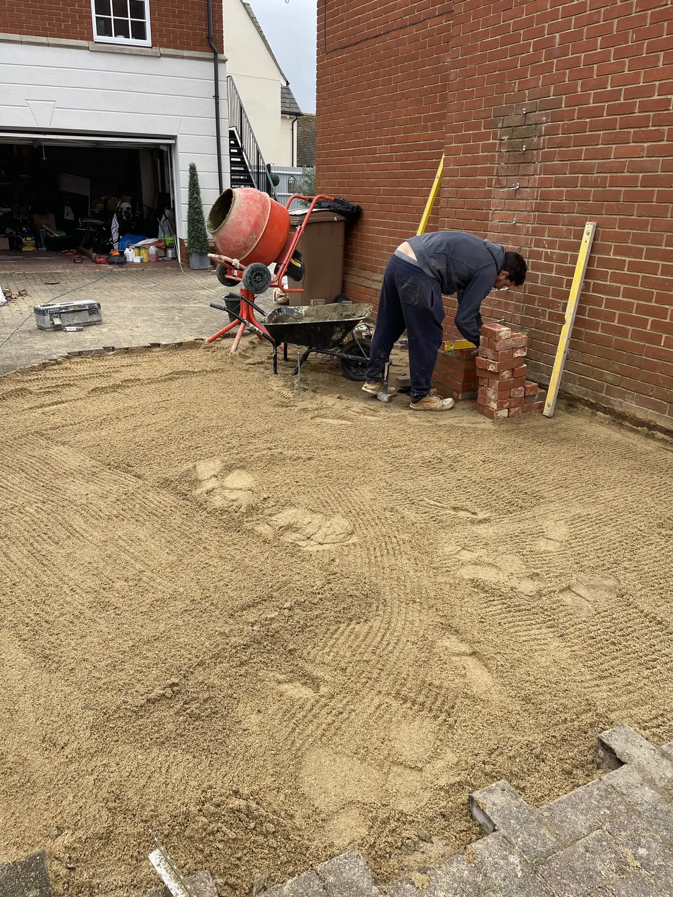Driveway gradient correction