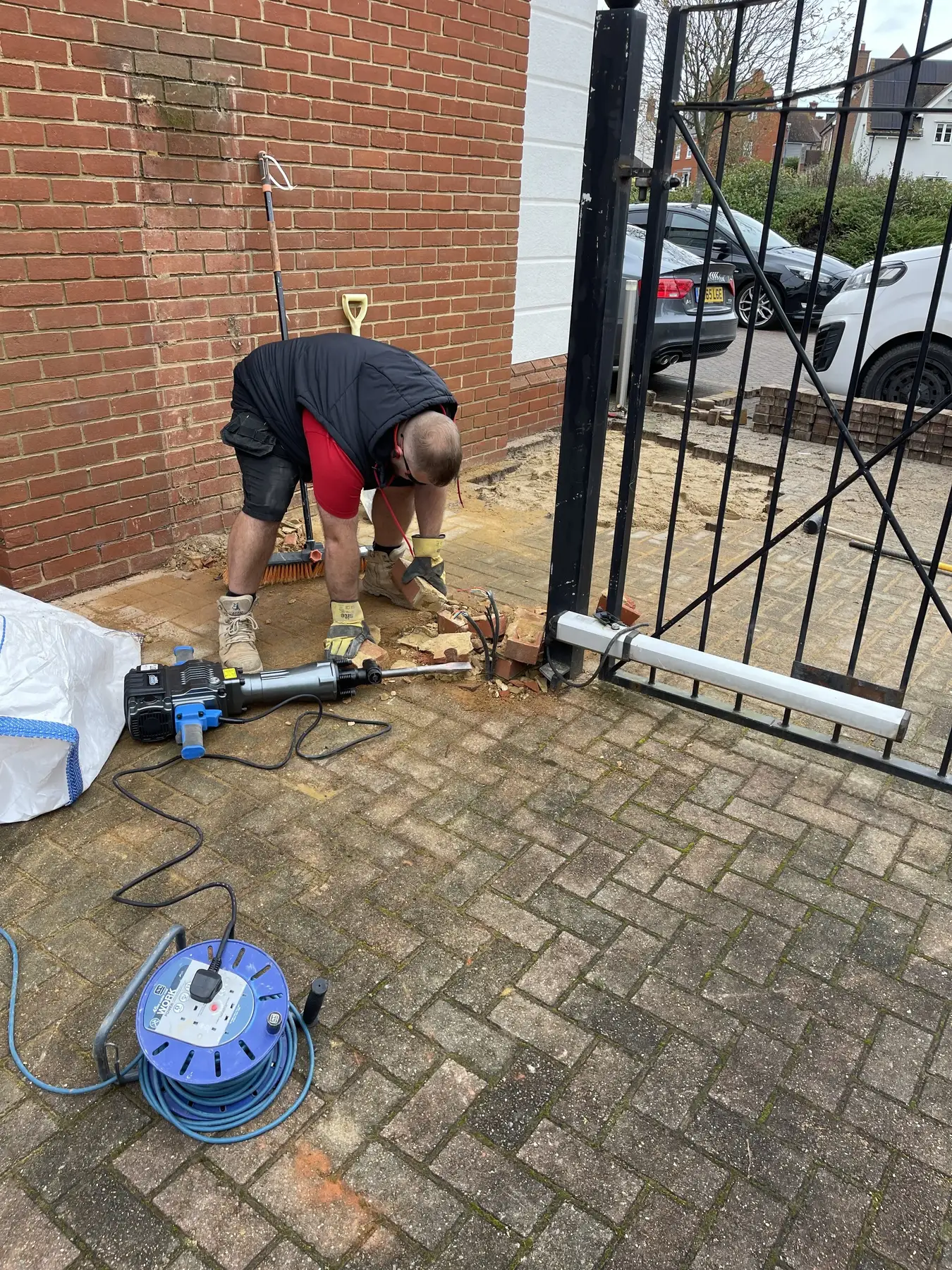 Driveway excavation and level correction works