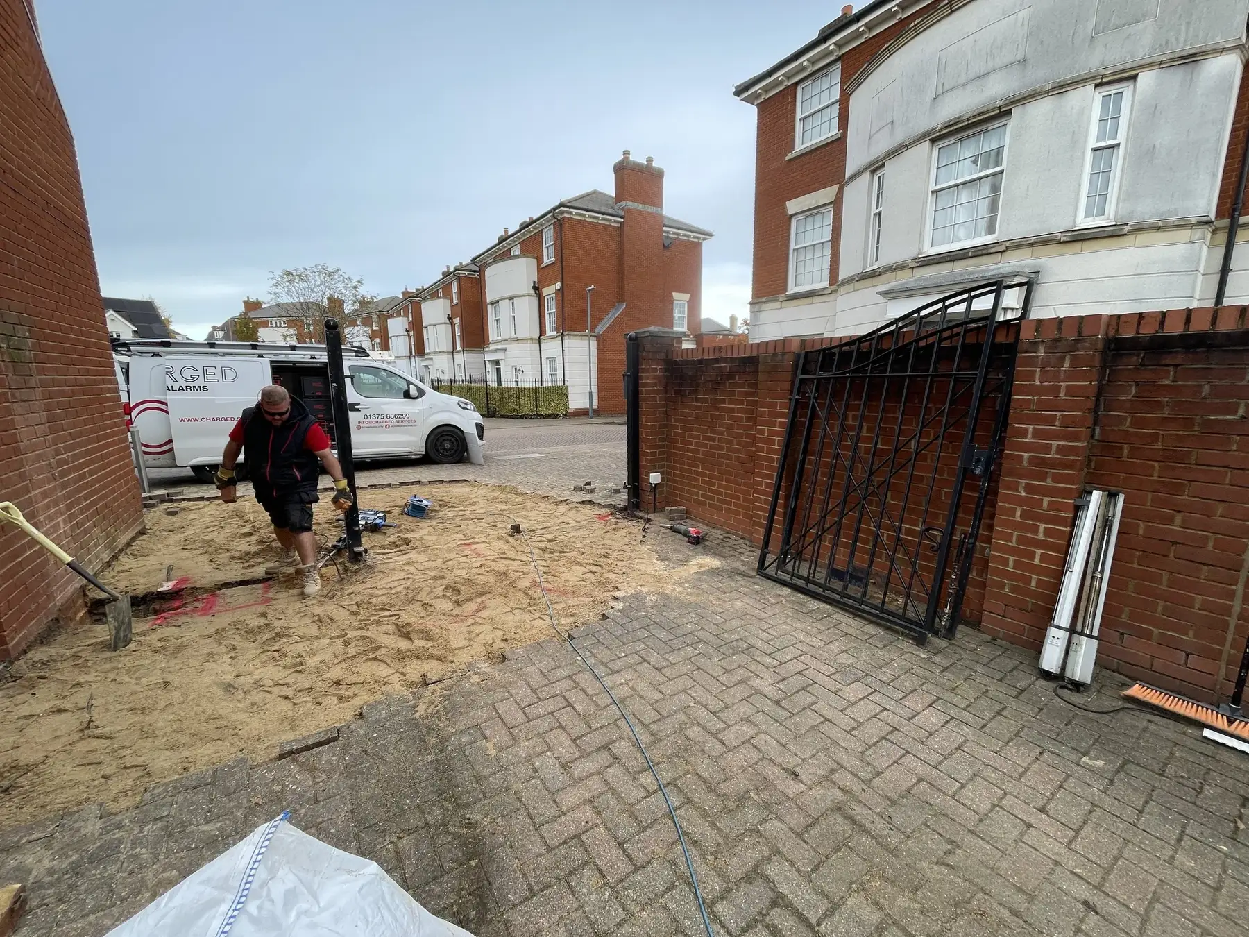 Driveway excavation and level correction works