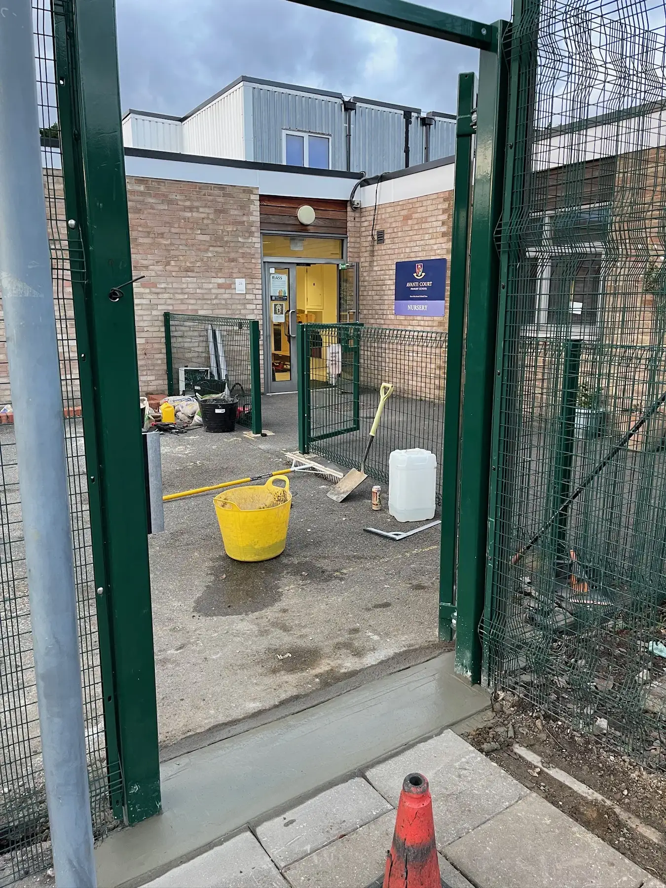 New concrete threshold for pedestrian gate