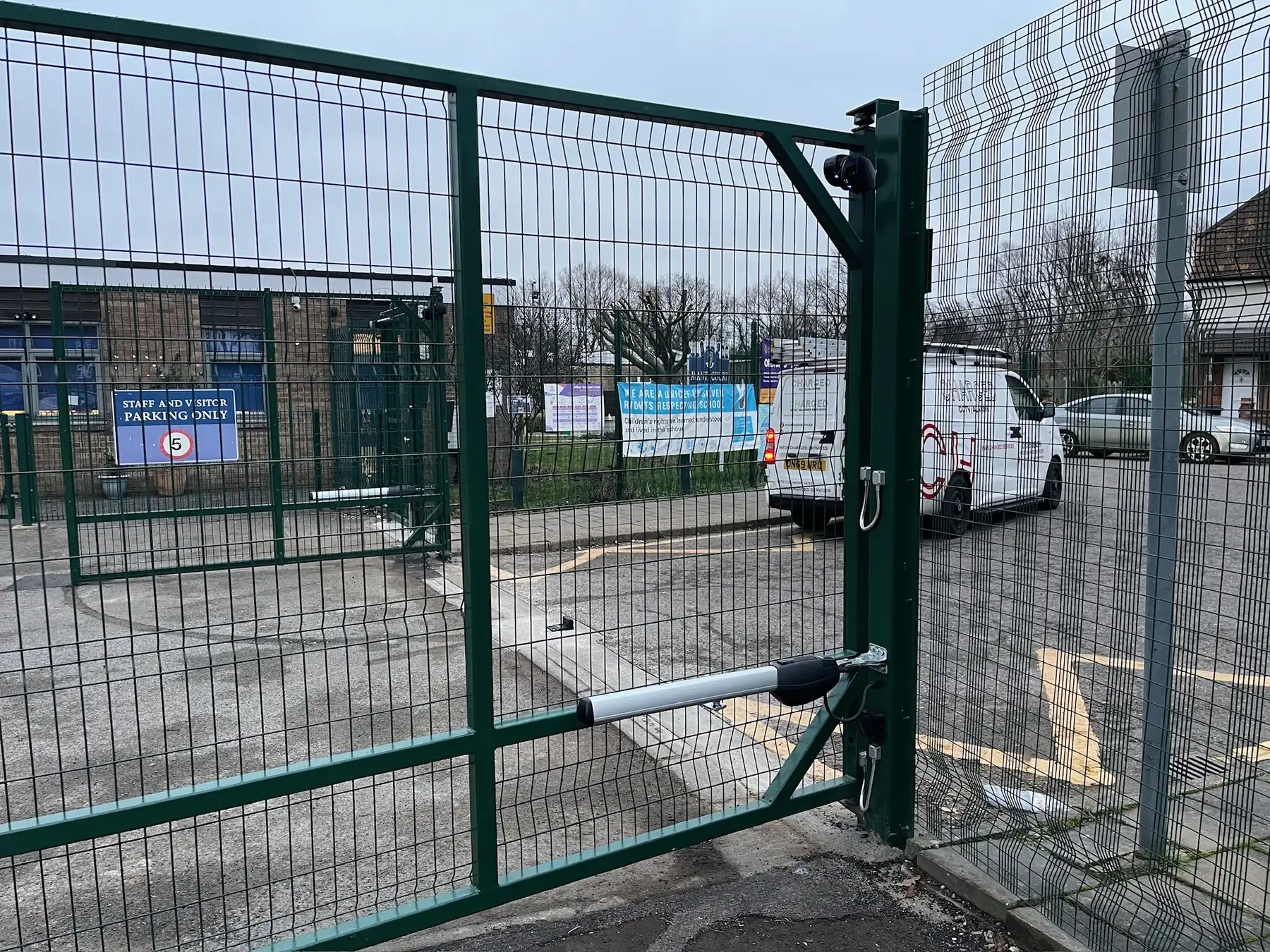 Re-engineered secondary vehicle gate with new motors